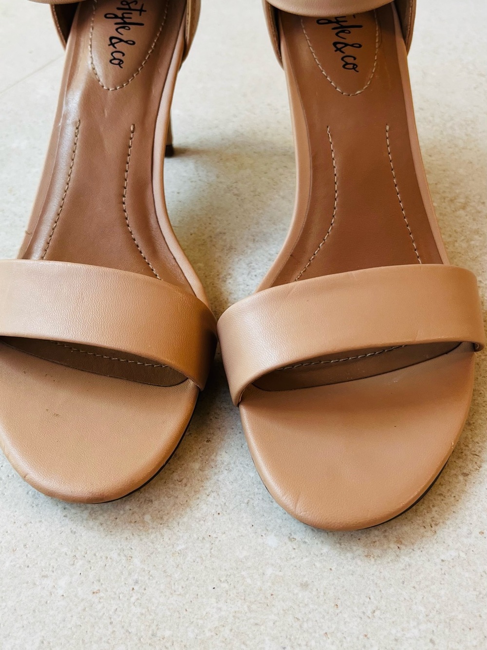 Style & Co. Tan Open-Toe Ankle-Strap Sandals - Picture 5 of 7